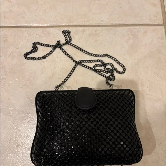 Jessica McClintock Black Chain Strap Women Bag - Picture 3 of 6